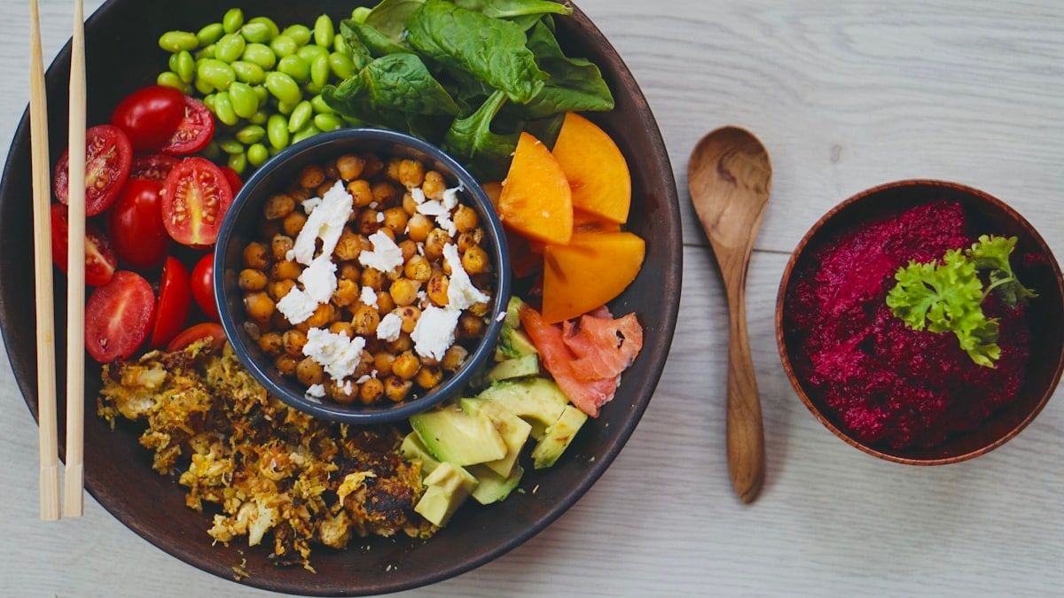 bowl filled with food