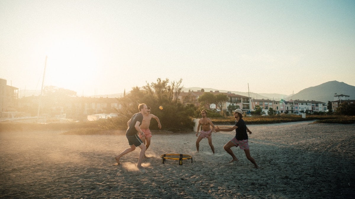 Spikeball on the beach. Taken by the amazing @thibault.feyaerts